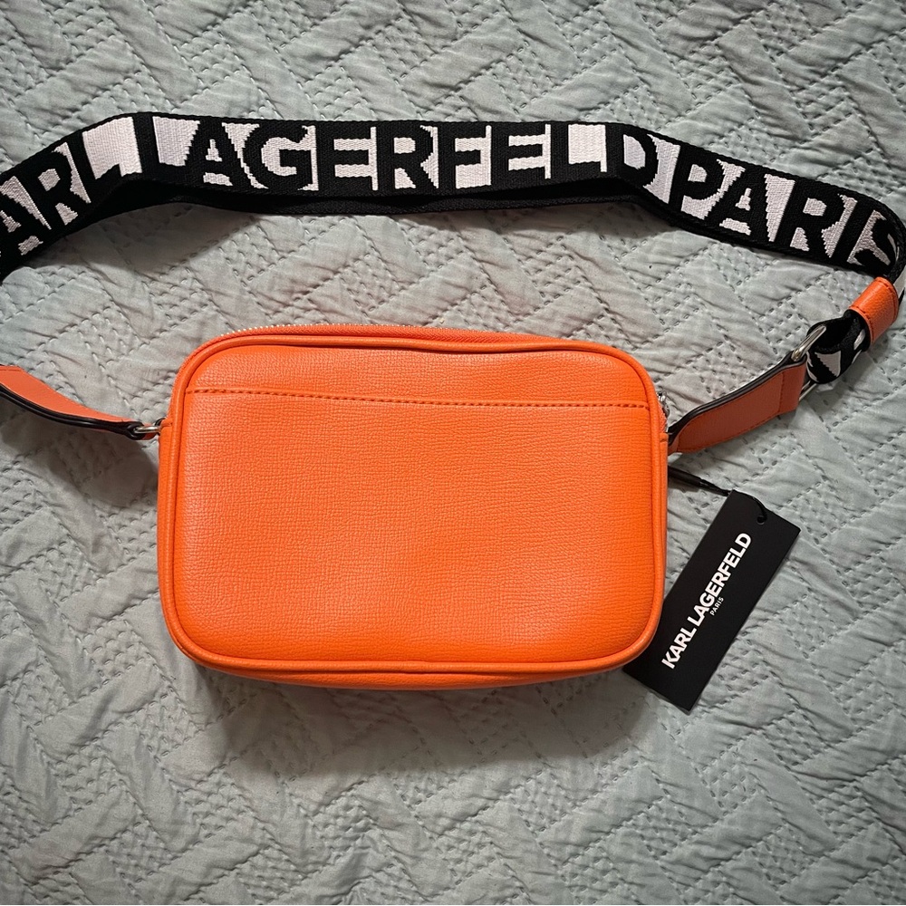 Karl Lagerfeld Paris Marbella Camera Crossbody Bag in Ginger - Picture 2 of 6